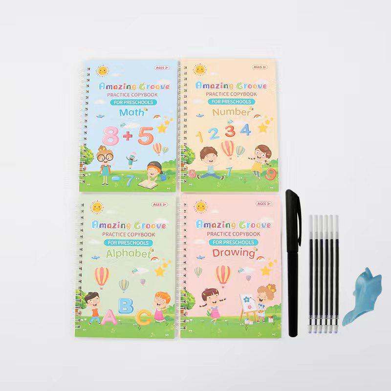 Children's Handwriting Practice Workbook: English Alphabet, Numbers & Calligraphy for Toddlers