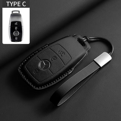 Kožené puzdro na kľúč od auta pre triedy Mercedes Benz A C E S G GLC CLE CLA GLB GLS W177 W205 W213 W222 X167 AMG Príslušenstvo