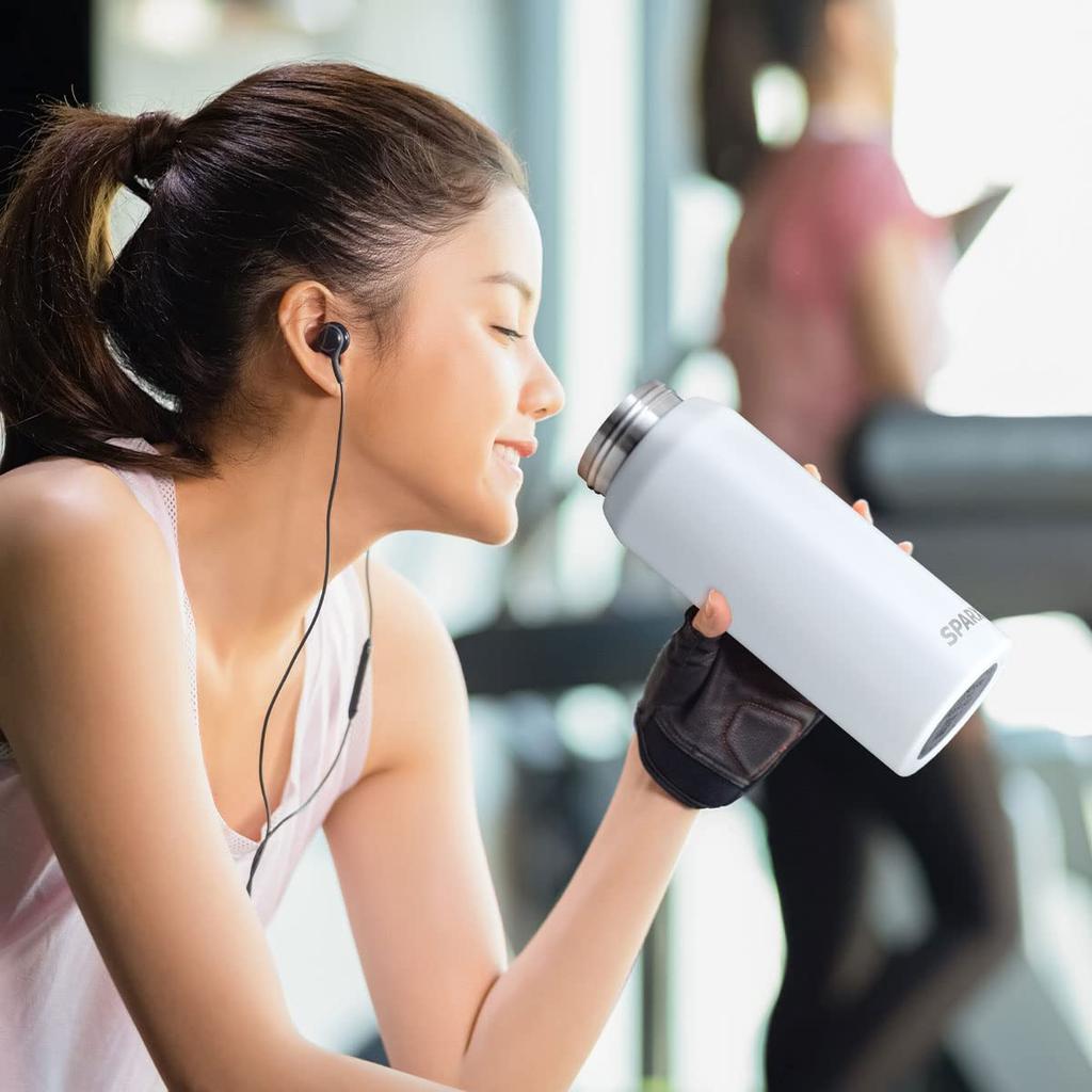 Atlas Sparks Carbonated Water for Carbonated Keeps Drinks Vacuum Stainless for and White Drinks ASO-750WH Bottle, 750ml, Drinks, Cold, Insulated,