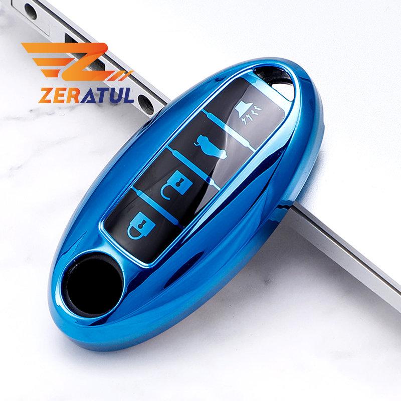 4 Buttons For Nissan Leaf Sentra Sl Murano Maxima Altima Versa Rogue For Infiniti Soft Tpu Key Fob Case Cover Holder Key Shell