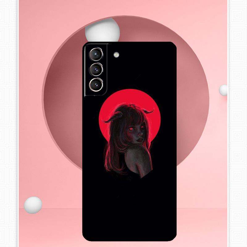 Devil Woman Case For Samsung Galaxy S25 Ultra S25 FE S20 S21 S22 S23 Plus S9 S10 S24 Ultra Cover Funda