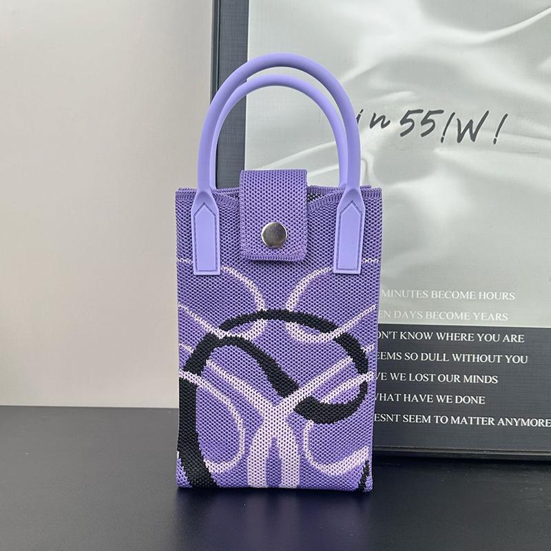 2025 New Chinoiserie Fashion Knitted Mini Square Handbag Women Mobile Phone Shoulder Bags Girls Cute Gift Outdoor Crossbody Bag