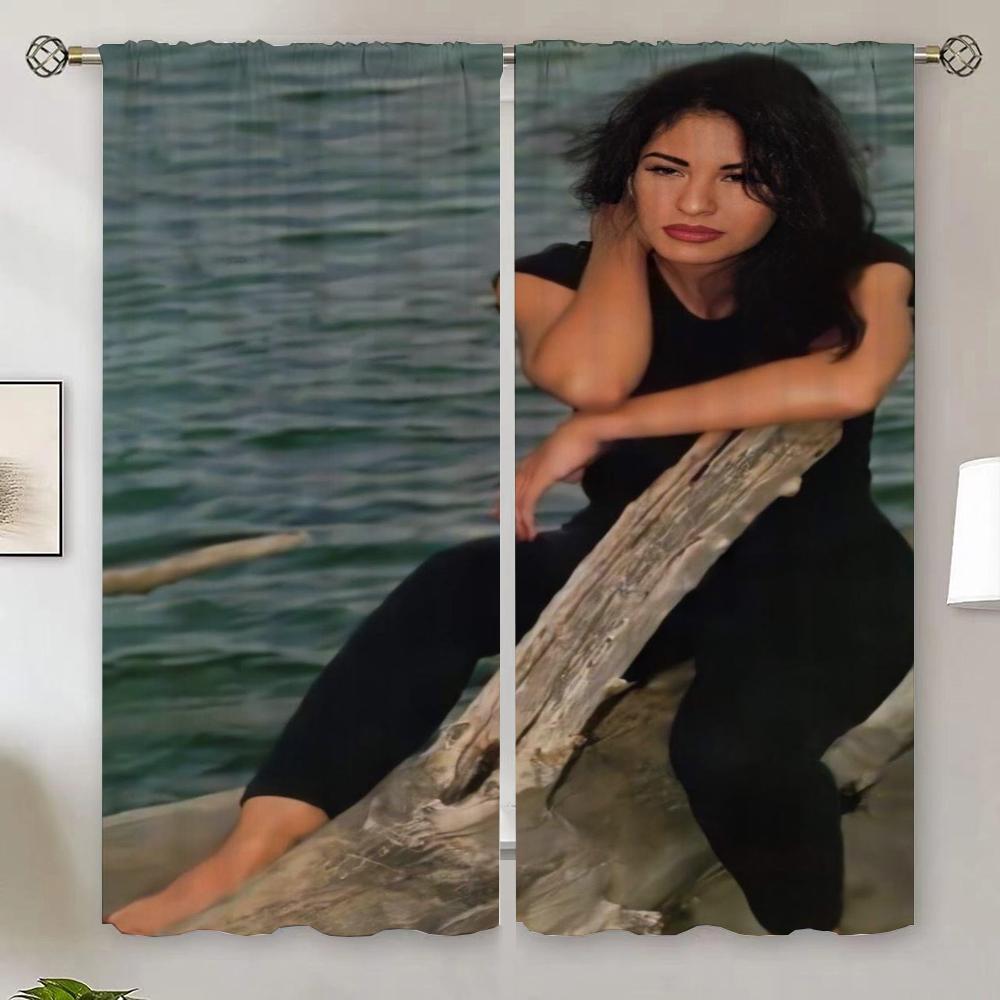

Selena Quintanilla Винтажные кухонные шторы салон 2 шт. Шторы детская комната затемняющие шторы для гостиной украшения жалюзи W50xH70cmx2pcs-CL