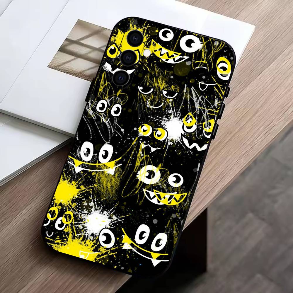 D-Graffiti Characters    Phone Case Black Silicone Soft For Samsung Galaxy A73,A72,A71,A70,A53,A52,A51
