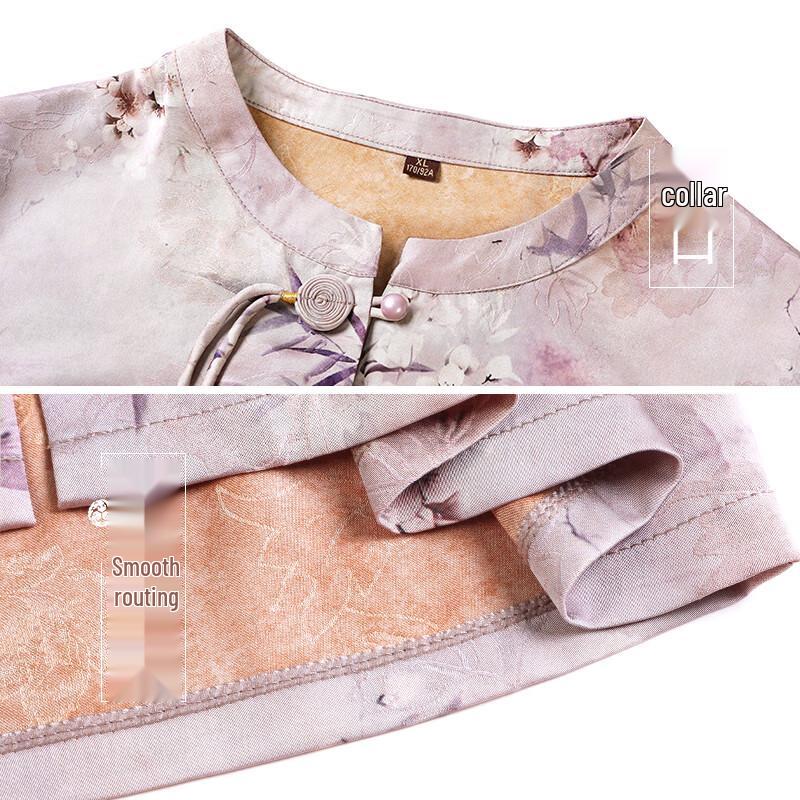 Women's Summer Thin Lapel Shirt Set for Elderly