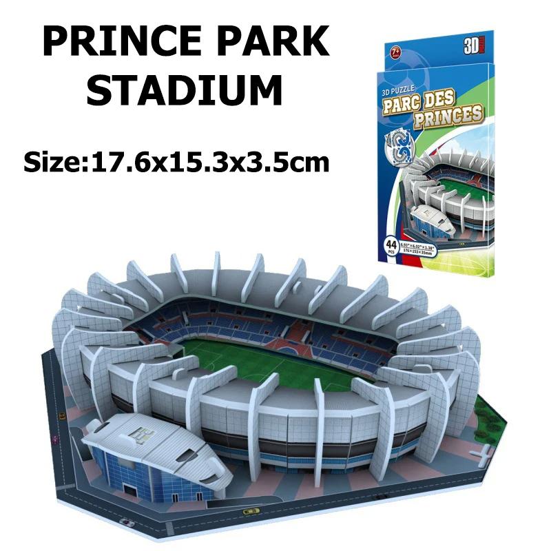 Desktop Ornaments Football Field Model Fans Souvenir DIY Paper Puzzle Table Games 3D Building Stadium Assembly Simulation TMZ