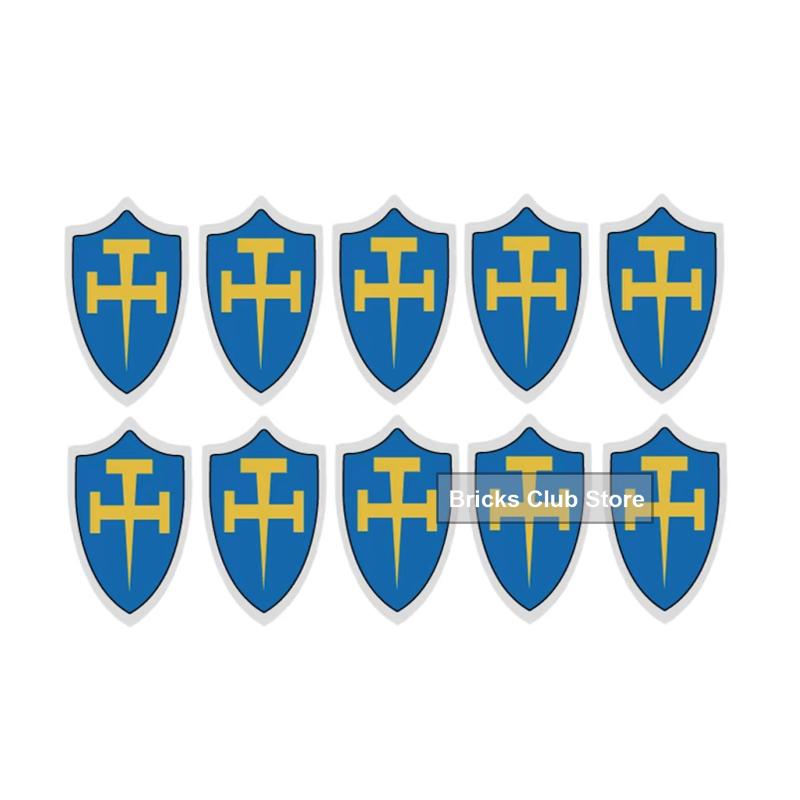 MOC Medieval Knights Building Blocks Accessories Plumes Pauldron Fence Helmet Shield Plush Cloak Soldier Weapons MOC Mini Bricks