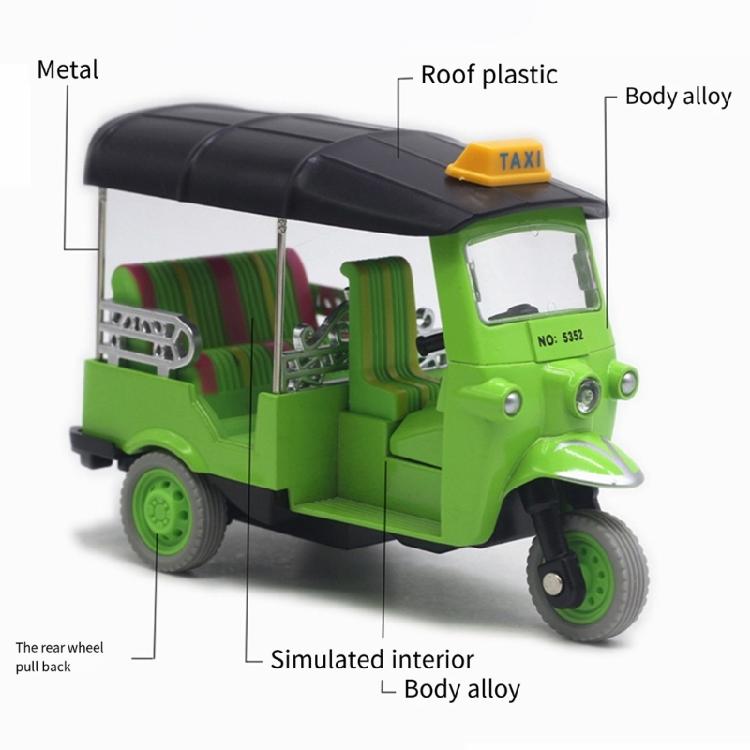 Cute Thai Tricycle Model Toy Alloy Tricycles Vehicle for Kids and Home Decoration with Vibranted Color and Alloy