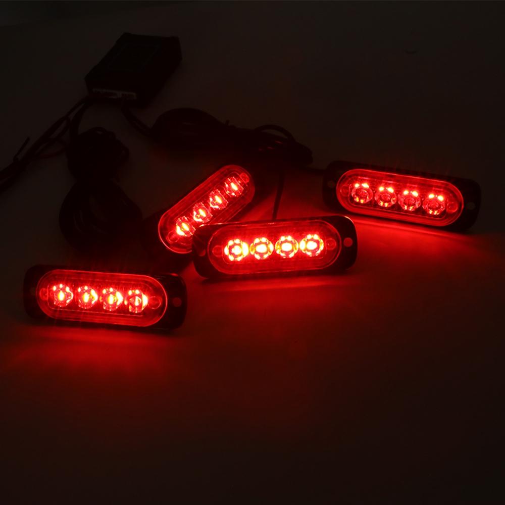 Wireless Grille Police Lights for Car Led Strobe Lights Automotive Flashing Warning Beacon 12V -24V Emergency Lamp for Vehicles