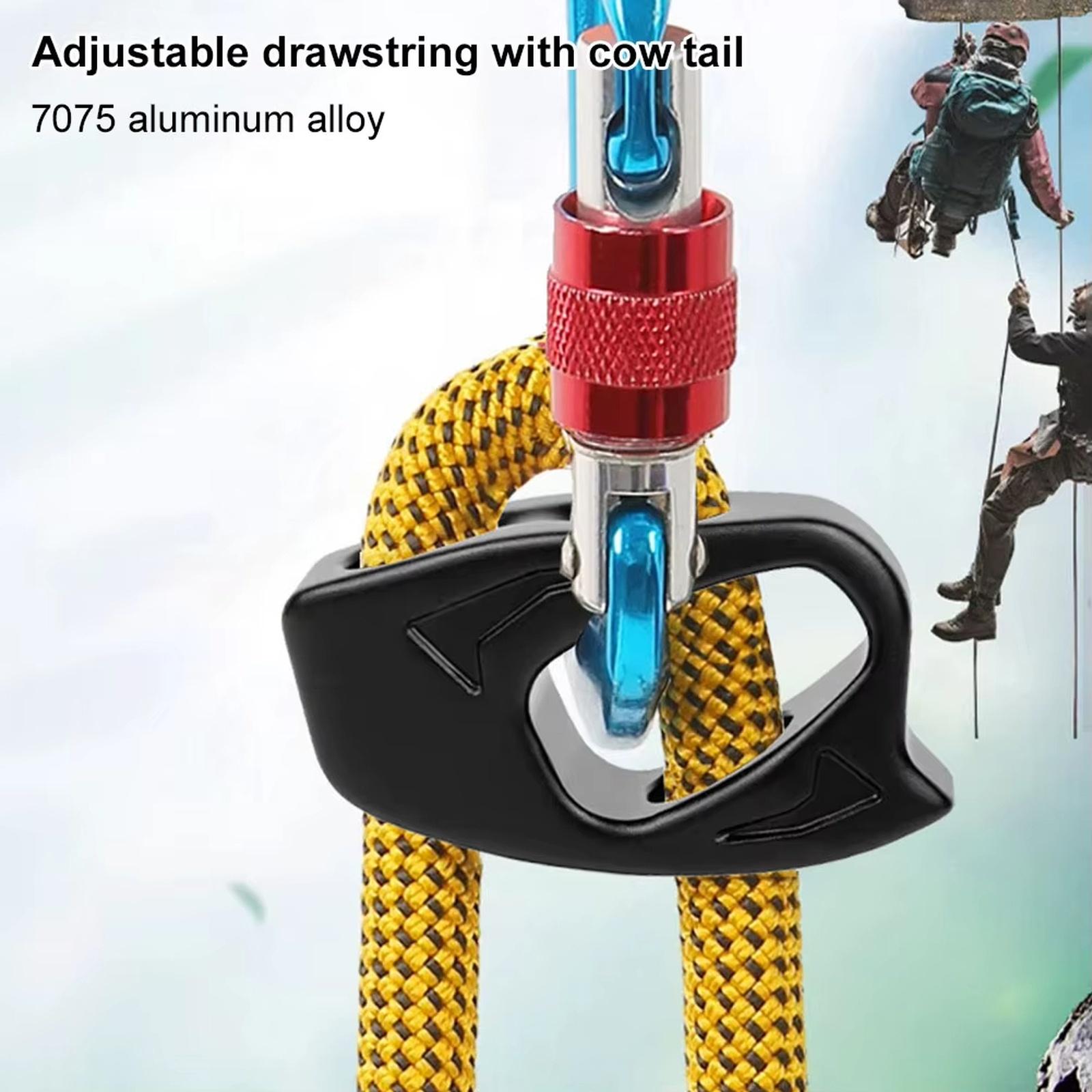 Climbing Fall Protector 8.9kN Holder Aluminum Rope Climbing Equipment for Outdoor Activities one size