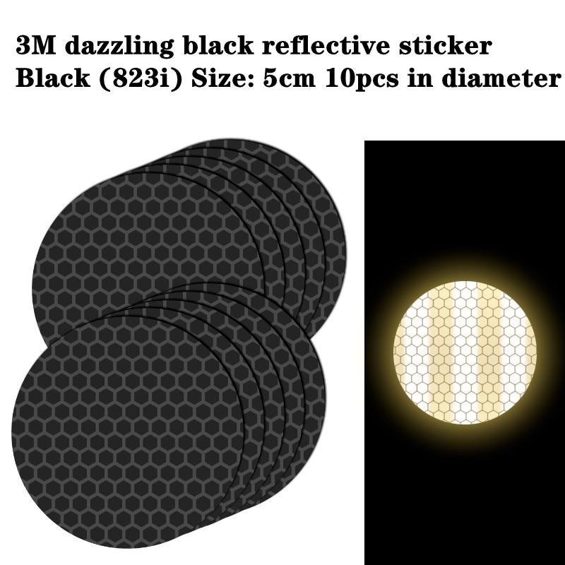 Černé kolo obočí reflexní samolepky na auto zakrývající samolepky na škrábance černý neviditelný dekorativní reflektor