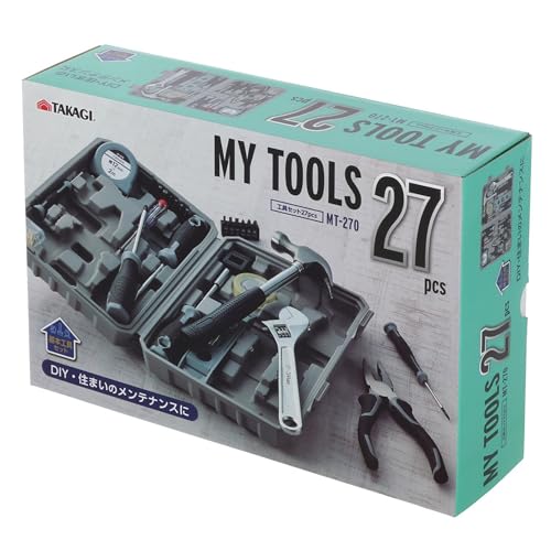 Takagi TAKAGI My Tools 27pcs MT-270 Tool Set Tool Set Work Tools Furniture Assembly Home Maintenance Convex Precision Screwdriver Screw Set Bit Pliers