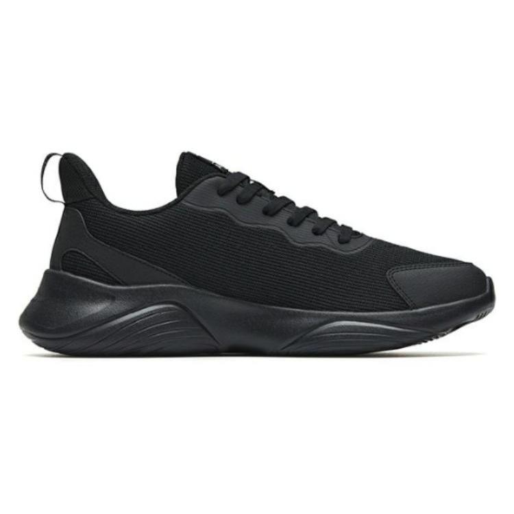 New Anta Anti Slip Wear Resistant Low Top Running Shoes Men's Black 912245526-4