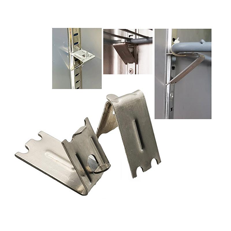 5Pcs 304 Stainless Steel Refrigerator Shelf Support Clamp Commercial Freezer Shelf Clips Bracket Shelves Parts Home Accessories