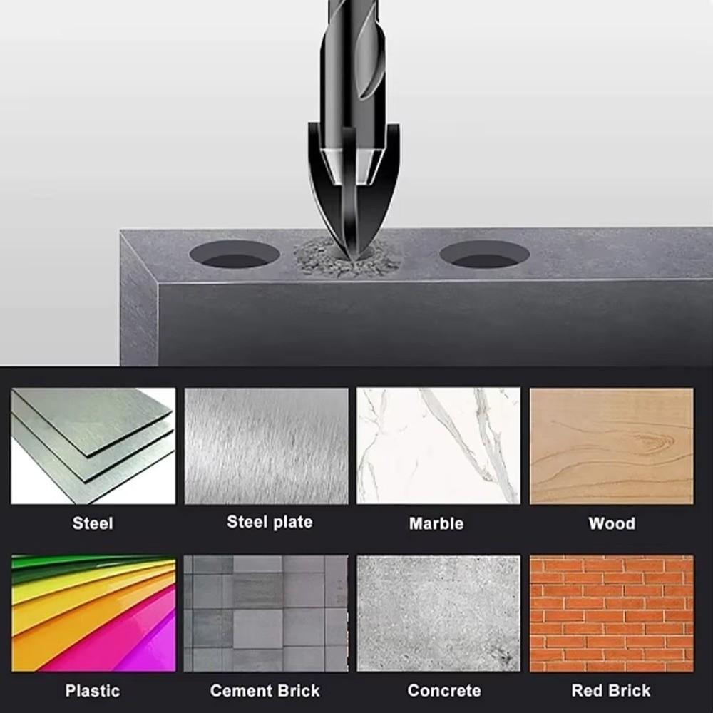 3-12mm Cross Hex Tile Drill Bit Set Precision Ground Hole Opener Porcelain Tile Drilling