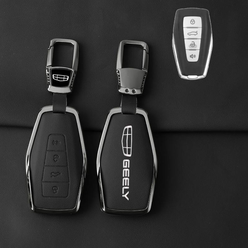 Car Key Case For Geely Cool X6 Emgrand Global Eagle Gx7 Car Remote Key Fob Zinc Alloy Leather Case Cover