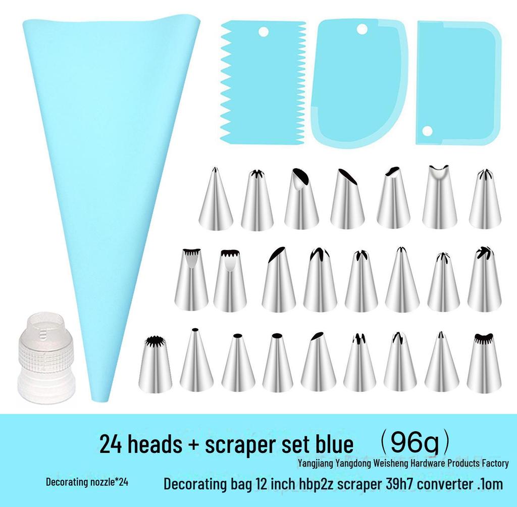 Stainless Steel Cake Decorating Nozzle Set with EVA Bag