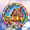 Santa Claus Acrylic Stained Glass Disc – Perfect Window Hanging Decor for Living Rooms, Bedrooms & Outdoor Spaces