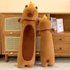 Cute Kapibara Throw Pillow Doll Sleeping Backrest Doll New Buddhist Capybara Legs Long Throw Pillow Doll