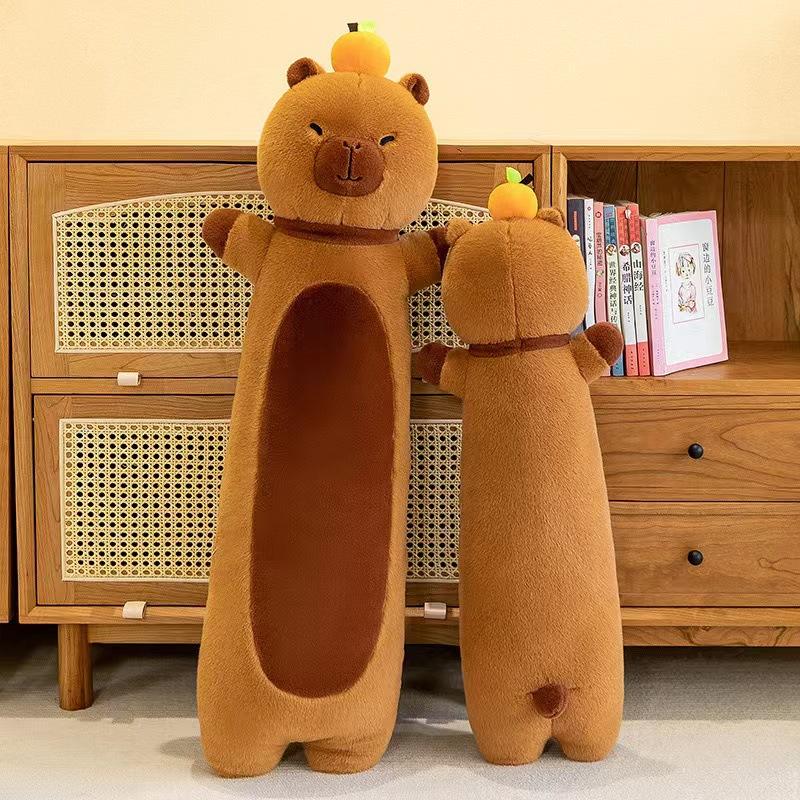 Cute Kapibara Throw Pillow Doll Sleeping Backrest Doll New Buddhist Capybara Legs Long Throw Pillow Doll