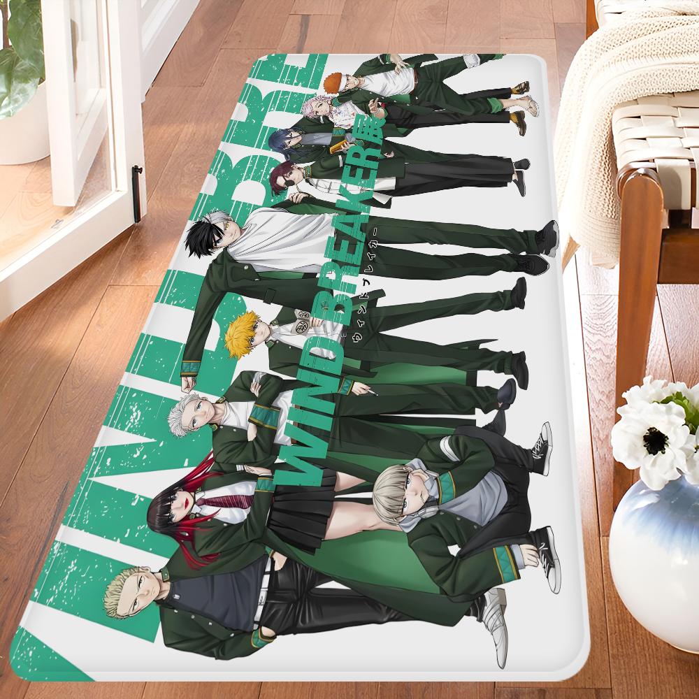 Wind Breaker Anime Room Mats Washable Non-Slip Living Room Sofa Chairs Area Mat Kitchen Alfombra