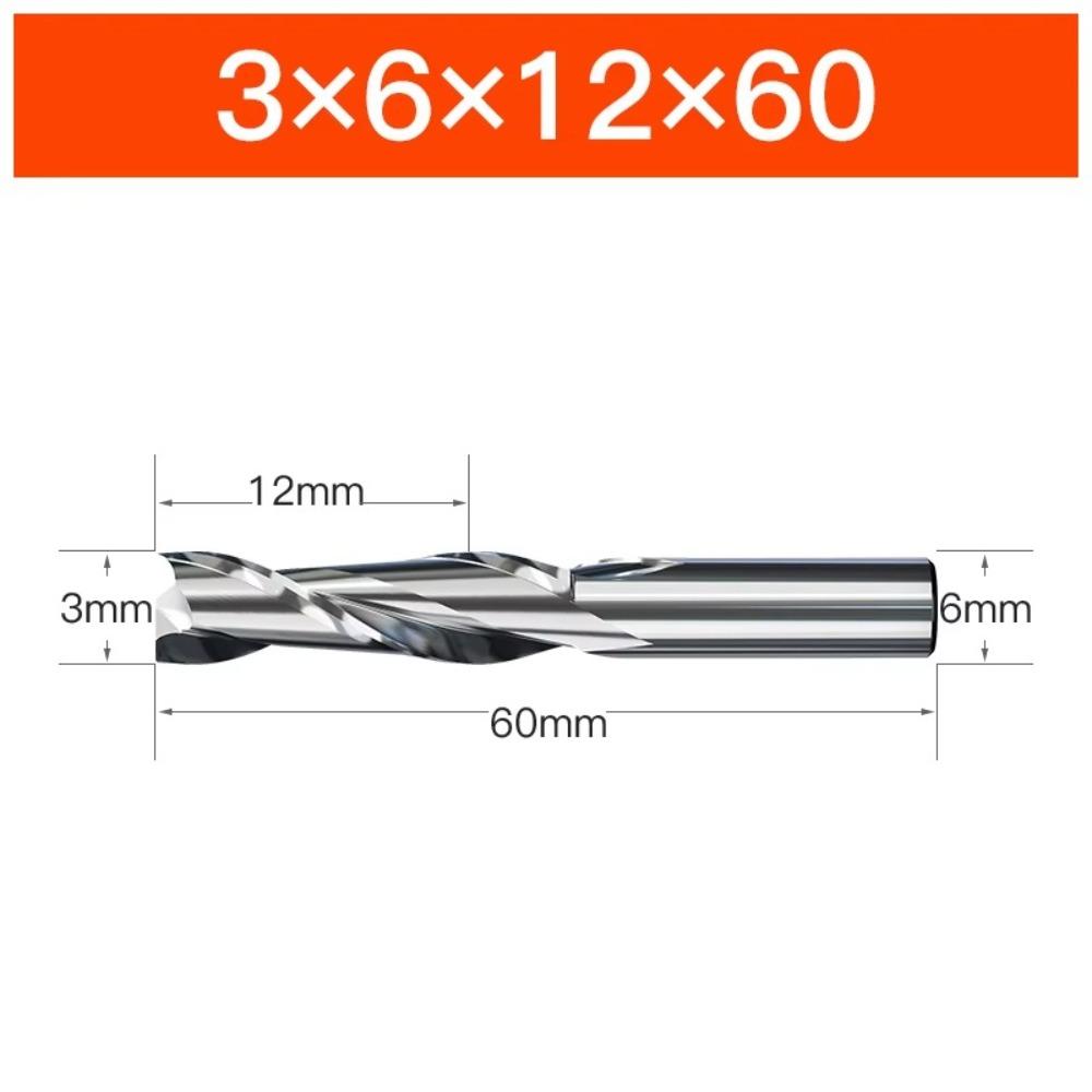 HSS M2 End Mill HRC65 Alloy Carbide Milling New Spiral Router Bit  Aluminum Stainless Metal