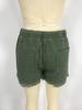 Women's Elastic Waist Tassel Denim Shorts