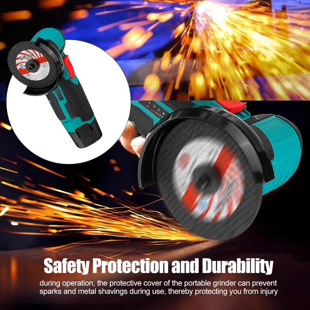 12V Mini Angle Grinder Cordless Electric Angle Grinder For Metal Wood With 2pcs Battery Diamond Cutting Wheel