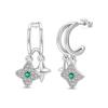925 Silver Rose Gold Snake Bone Star Heart-Shaped Women Earring Brilliant Wedding Engagement Star Earrings Jewelry Gift