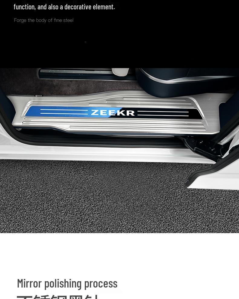 Zeekr 009 Door Sill Plates & Trunk Protector Decorative Interior Strips