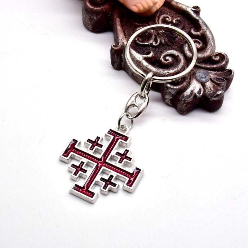 Convenient Christian Cross Keychains Pendants Symbol of Faith Suitable for Religious Individual Fashion Enthusiasts