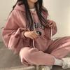 Women's Loose Fit Tracksuit Long Sleeve Hoodie Elastic Waist Jogger Pants Two Piece Outfit Set