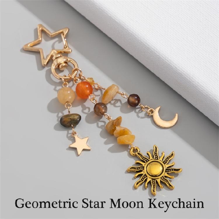 Trendy Keychain Stylish Key Holder Women Jewelry Sun Car Bag Accessories Fashion Key Jewelry Alloy Texture for Woman