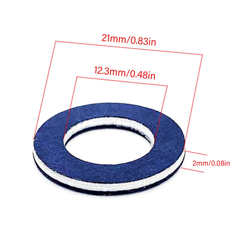 Set of 10 Engine Oil Pans Sealing Washers Professional Oil Drain Seal Washer High Temperature Resistant Oil Plug Rings