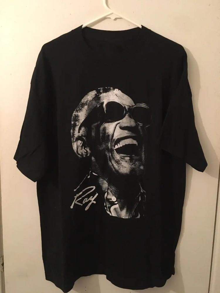 Vintage Face Legend Ray Charles Shirt Short Sleeve Black Unisex S-4XL Unisex T-Shirt S