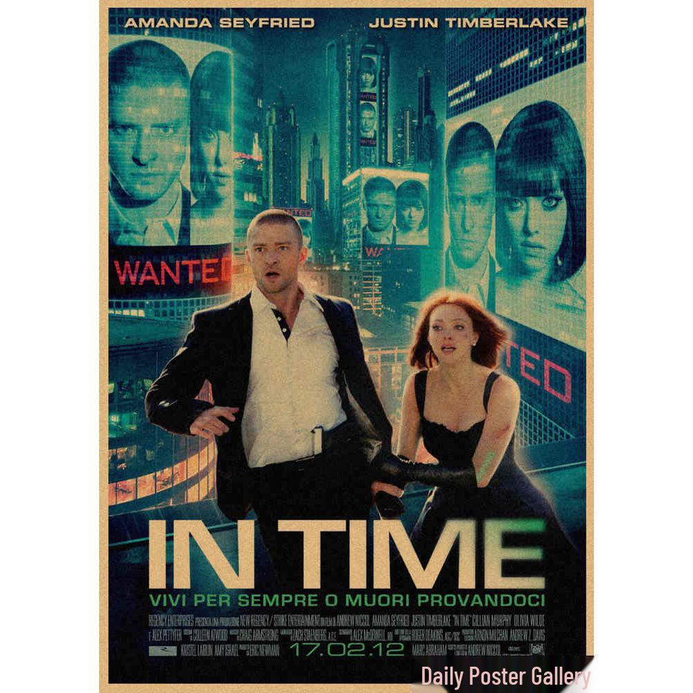 

In Time Sci-Fi Thriller Retro Kraft Paper Wall Poster 29.7X42cm(A3 size）