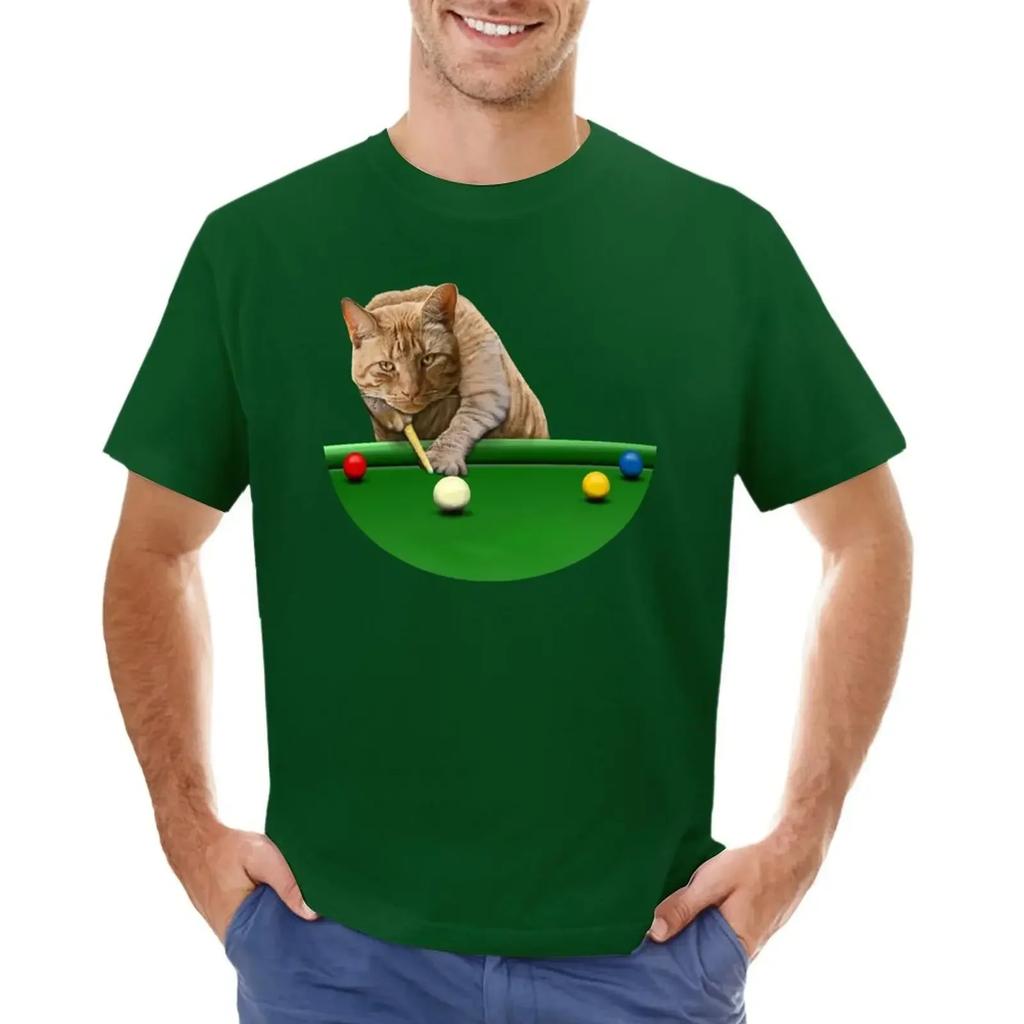 SNOOKER CAT T-shirt summer top sublime vintage fruit of the loom mens t shirts