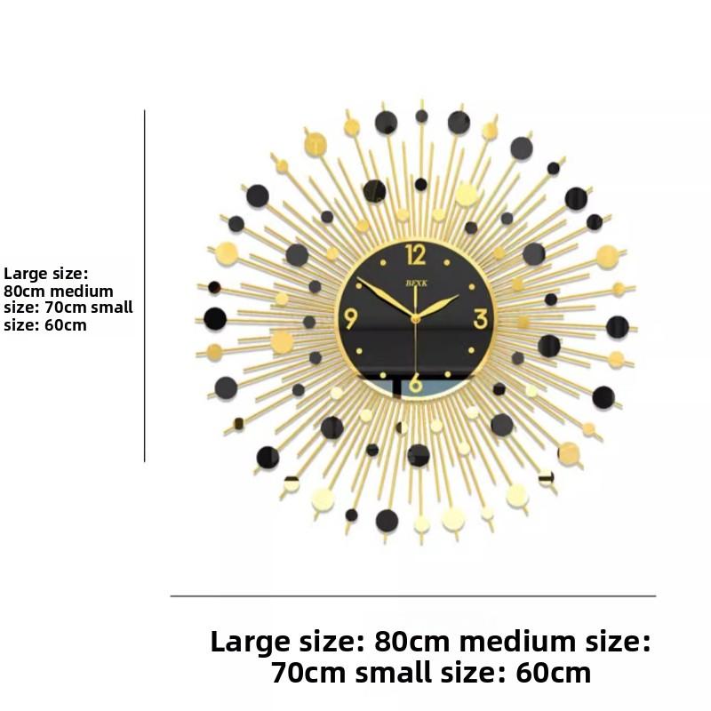 Creative Metal Gypsophila Wall Clock Modern Design Number Clock Minimalist For Nordic Living Room Mute Quartz Clock Room Decor