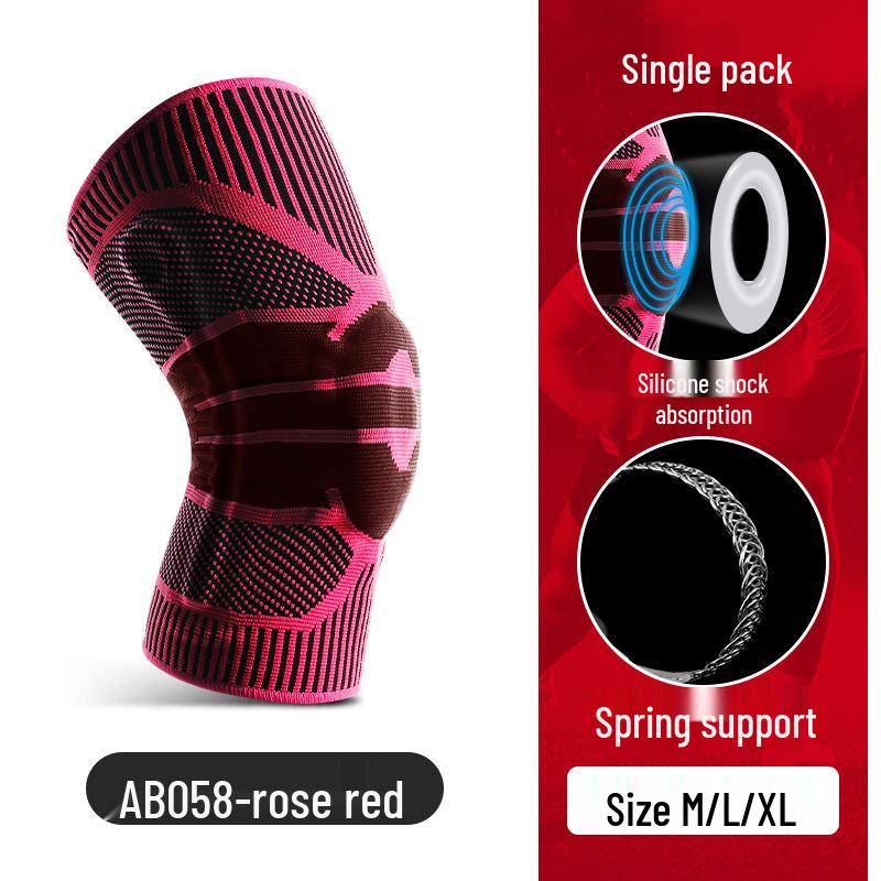 Professional Breathable Silicone Knee Pads - Knitted Sports Protection for Running & Cycling XL (65-90kg)
