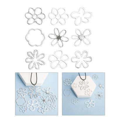 Fashion Hollow Flower Pendant Jewelry Making Irregular Flower Bead Earring Dangle Pendant 3D Flower Charm Party Favor