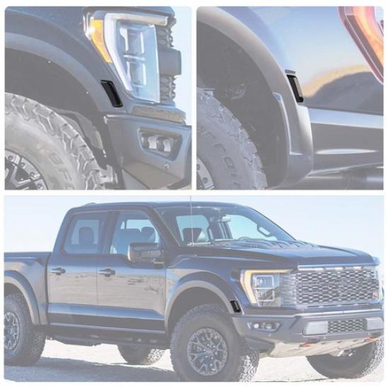 Copertura Luci Segnalazione Sopracciglio Ruota Nero Affumicato Accessori Per Ford F150 Raptor21+