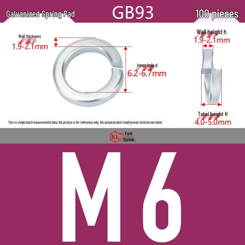 Galvanized Hex Nuts, Flat Washers, Spring Washers in M2-M48, Blue and White Zinc Coated