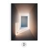 Nordic Building Corridor Picture Light and Shadow Painting On Canvas Posters Prints for Entrance Living Room Decor Wall Art