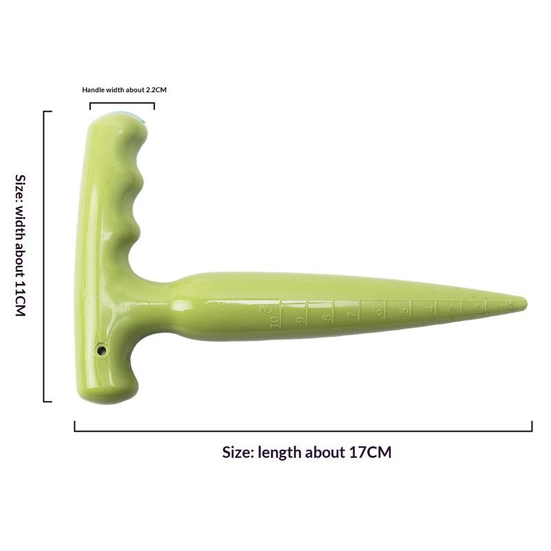 

1PC Handheld Clear Scale Garden Hole Puncher Lightweight Digging Planting Tool Seed Sowing Hole Dispenser For Gardening
