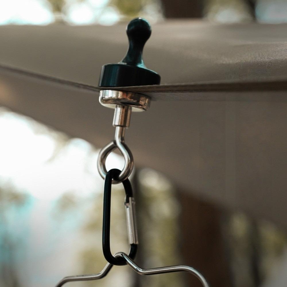 5pcs Reusable Magnetic Tent Hook Fasteners Tent Hanging Light Clip  Outdoor Activities