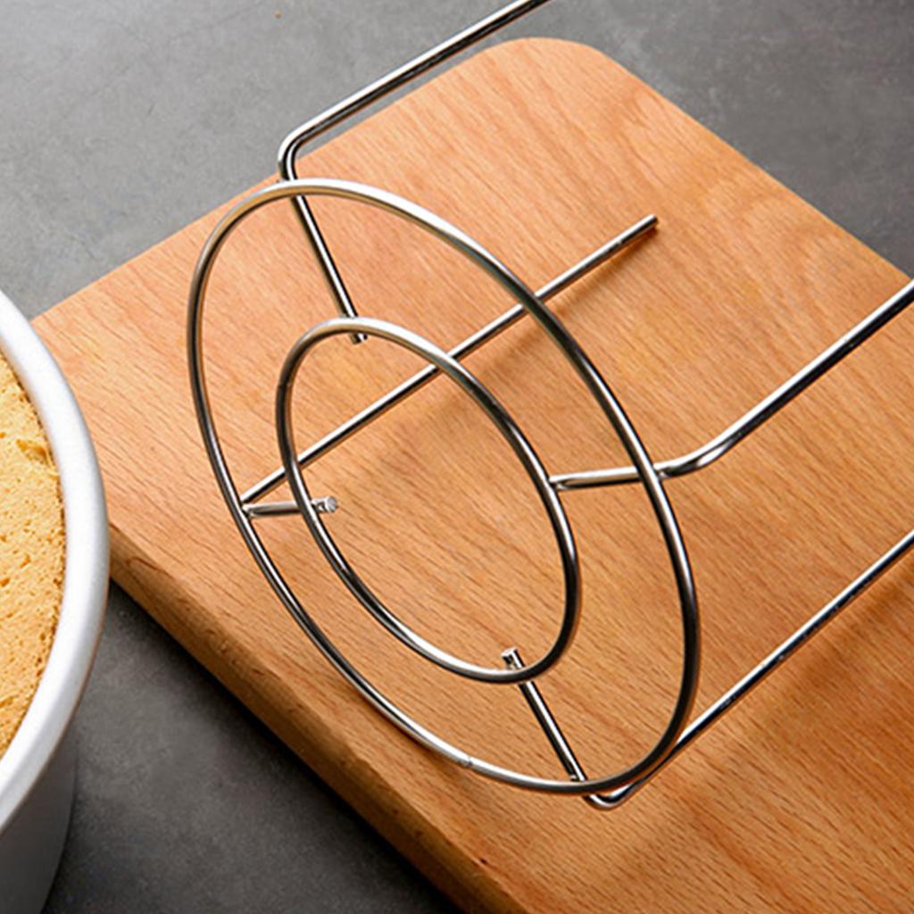 Pack Of 2 Round Cake Cooling Stand Holder Stainless Steel Baking Rack Pastries Steamer Multipurpose Steaming Tool