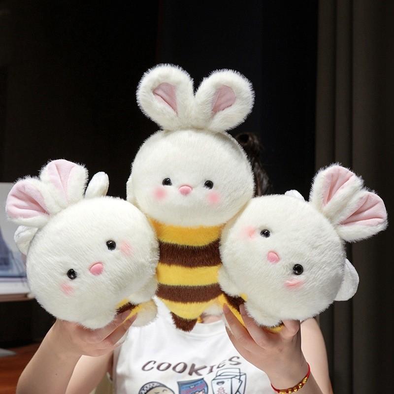 Bee Bunny Plush Toy For Girls With Pp Cotton Filling Cute Rabbit Gift For Kid