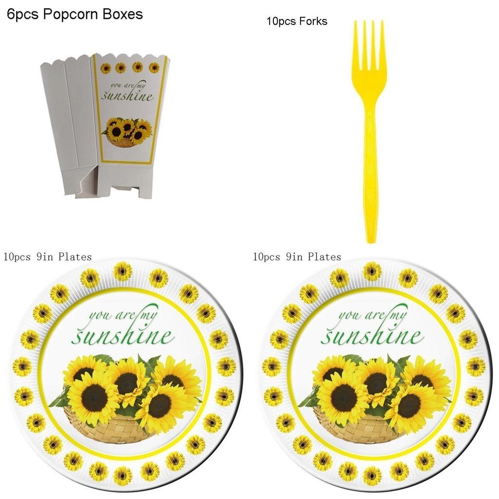 Cheerful Sunflowers Theme Party Decoration Set For Memorable Baby Showers And Kids Birthdays