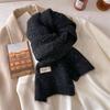 beige scarf autumn and winter women's plush atmosphere shawl with dual-purpose warm neck protection