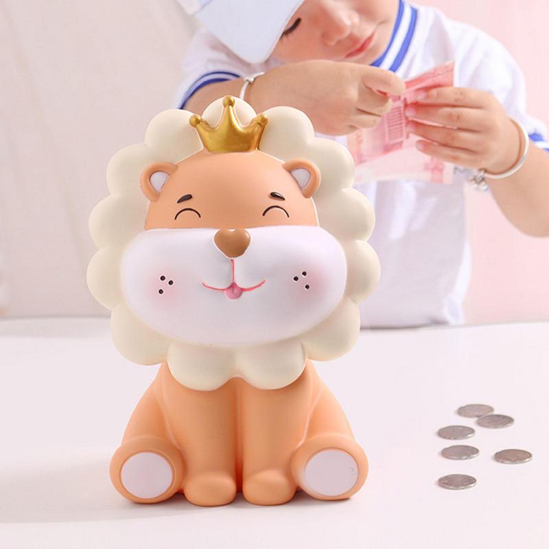 Lion Piggy Bank Cute Smiling Lion Shaped Money Bank Money Bank Piggy Bank For Boys Girls Kids Gifts For Nursery Decor Birthday